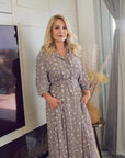 AURORA PRINTED DRESS GREY