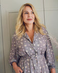 AURORA PRINTED DRESS GREY