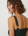 GAIA DRESS DARK GREEN