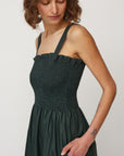 GAIA DRESS DARK GREEN