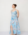 ADAM PRINTED DRESS LIGHT BLUE