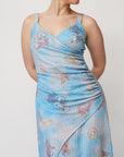 ADAM PRINTED DRESS LIGHT BLUE