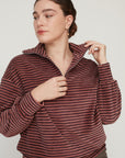 RABBIT POLO TOP BORDEAUX