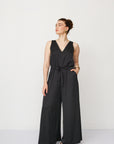 APOOLO JUMPSUIT SATIN BLACK