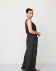 APOOLO JUMPSUIT SATIN BLACK