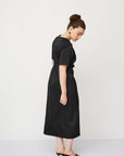 IRIS WARP DRESS BLACK
