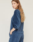 DEAR VELVET TOP BLUE