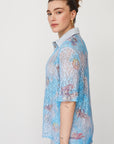 OLYMPIA LACE SHIRT LIGHT BLUE