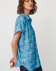 ZEUS SQ PRINTED TOP LIGHT BLUE