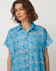 ZEUS SQ PRINTED TOP LIGHT BLUE