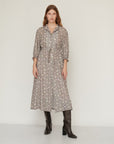 AURORA PRINTED DRESS GREY