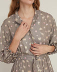 AURORA PRINTED DRESS GREY