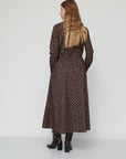 JENNY PRINTED DRESS BROWN