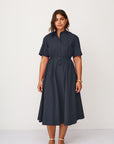 AURA DRESS DARK BLUE