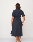 AURA DRESS DARK BLUE