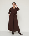 EVER JUMPSUIT DARK BROWN