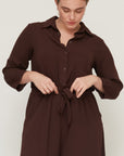 EVER JUMPSUIT DARK BROWN