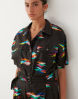 FEATHERS SHIRT BLACK