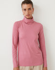 CAP TURTLENECK TOP PINK