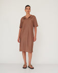 SENSE POLO DRESS BROWN