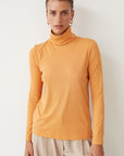 CAP TURTLENECK TOP MUSTARD