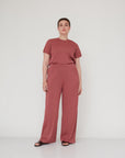 DEEP PLEATED PANTS PINK