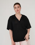 SENSE POLO TOP BLACK