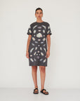 BLURRY T TOP DRESS GREY