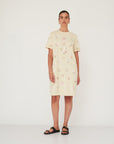 BLURRY T TOP DRESS VANILLA