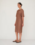 SENSE POLO DRESS BROWN