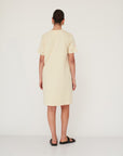 BLURRY T TOP DRESS VANILLA