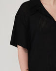 SENSE POLO TOP BLACK