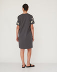 BLURRY T TOP DRESS GREY