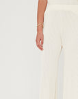 DEEP PLEATED PANTS VANILLA