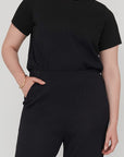 DEEP PLEATED PANTS BLACK