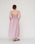 ILLUSION CORSET DRESS PINK
