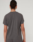 DEEP PLEATED TOP GREY