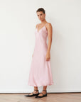 WENDY SLIP SATIN DRESS PINK