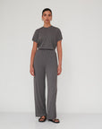 DEEP PLEATED TOP GREY