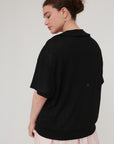 SENSE POLO TOP BLACK