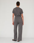 DEEP PLEATED PANTS GREY