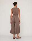 NIGHT WRAP JUMPSUIT BROWN