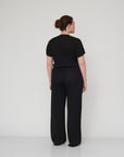 DEEP PLEATED PANTS BLACK