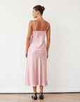 WENDY SLIP SATIN DRESS PINK