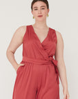 NIGHT WRAP JUMPSUIT PINK