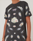 BLURRY T TOP DRESS GREY