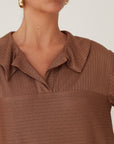 SENSE POLO DRESS BROWN