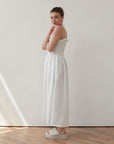 MOLY DRESS SATIN WHITE