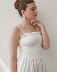 MOLY DRESS SATIN WHITE