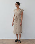 SNOBIT JACKET DRESS BEIGE